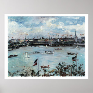 Vintage resor Hamburg Tyskland Poster