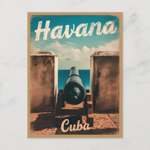 Vintage resor Havana Cuba Retro Graphic Vykort