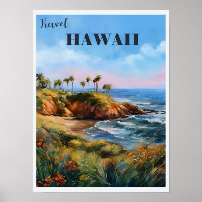 Vintage resor Hawaii Tropical Paradise Poster (Framsidan)