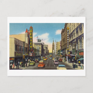 Vintage resor i centrala Denver Vykort