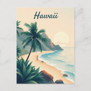 Vintage-resor illustration Hawaii Vykort
