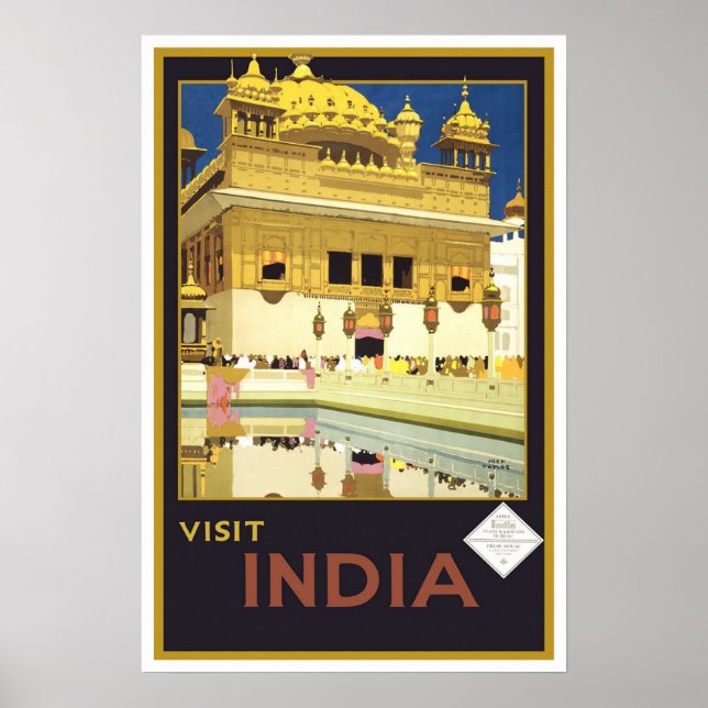 Vintage resor,Indien Poster (Framsidan)