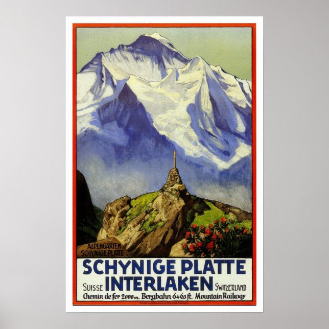 Vintage resor,Interlaken Poster (Framsidan)