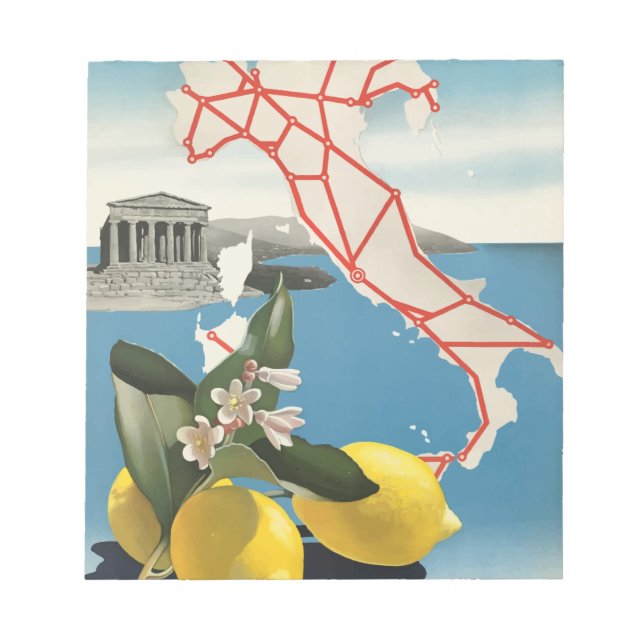 Vintage resor Italien Anteckningsblock (Framsida)