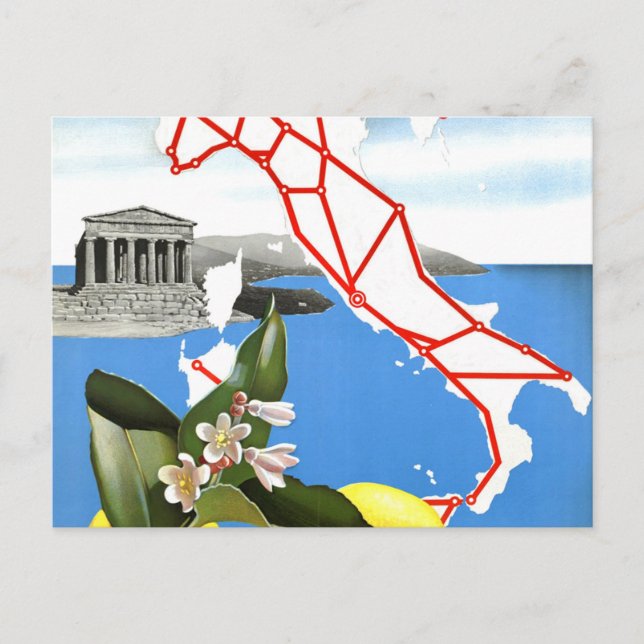 Vintage resor Italien Vykort (Framsida)