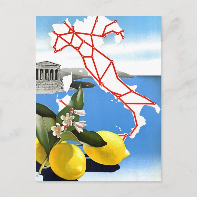 Vintage resor Italien Vykort (Framsida)