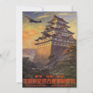 Vintage resor Japan, japanskt Pagoda-flygplan