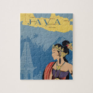 Vintage resor Java Indonesien Pussel