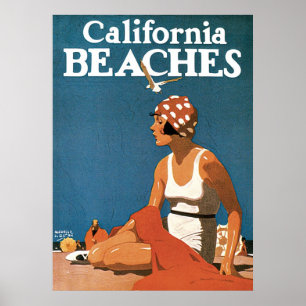 Vintage resor Kalifornien sätter på land Amerika Poster