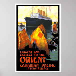 Vintage resor kanadensisk Paciffic kryssning Poster