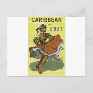 Vintage resor Karibien Vykort