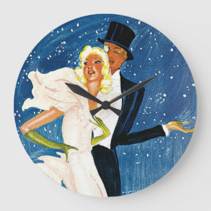 Vintage resor, Kärlek Romantik vinter i Monte Carl Stor Klocka