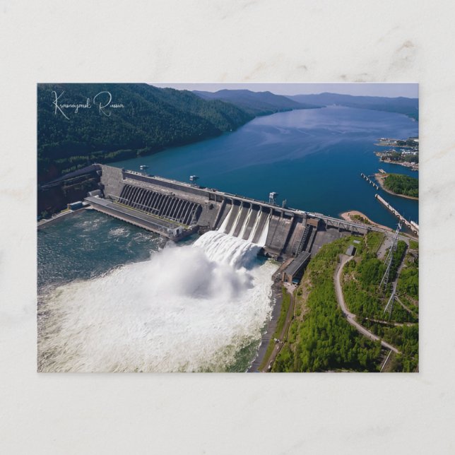 vintage resor Krasnoyarsk, Ryssland, konstfoto Vykort (Framsida)