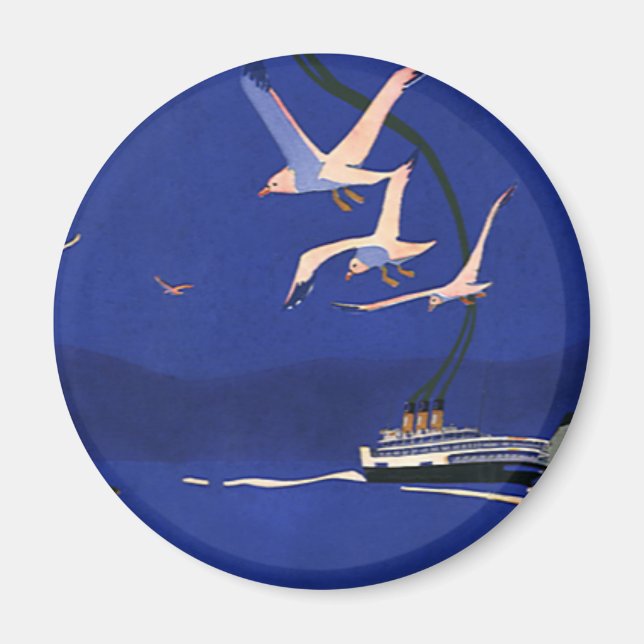 Vintage Resor, kryssningsfartyg semester i Alaska Magnet (Framsidan)