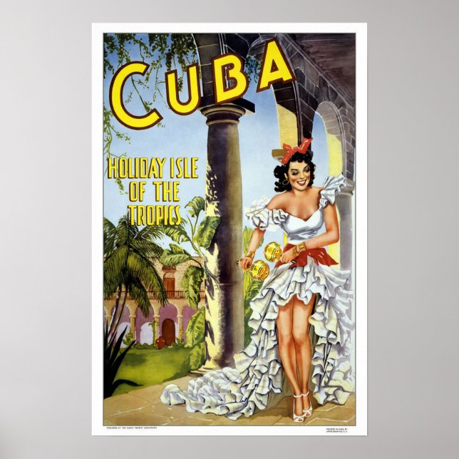 Vintage resor,Kuba Poster (Framsidan)