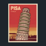 Vintage resor Leende Torn i Pisa Retro Scenia Vykort<br><div class="desc">Ta ett steg tillbaka i tiden och påbörja en resa till Italiens ikoniska landmärke med denna unika, färdriktade utformning som omfattar Pisas Leende Torn. Infekt med nostalgiska nyanser och vintage charm fångar den tidlösa allurren från en av världens mest igenkännliga arkitektoniska underverk i en retro-estetisk påminnelse om klassisk resor affischer....</div>