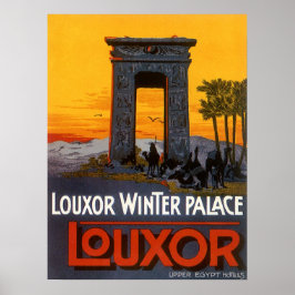 Vintage resor, Louxor Winter Palace, Egypt Afrika Poster