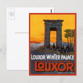 vintage resor, Louxor Winter Palace, Egypten Afrik Vykort