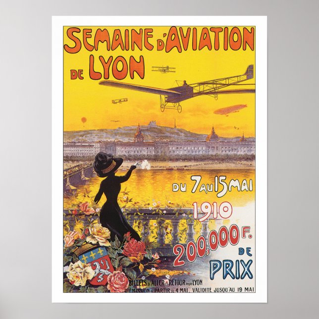 Vintage resor Lyon Frankrike Poster (Framsidan)