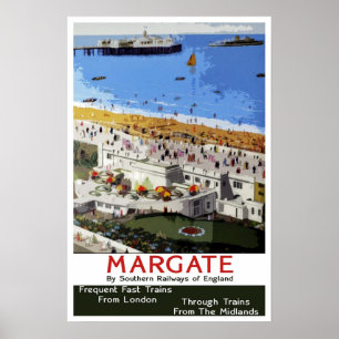 Vintage resor,Margate Poster