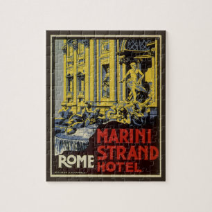 Vintage resor, Marini Strand Hotel, Rom, Italien Pussel
