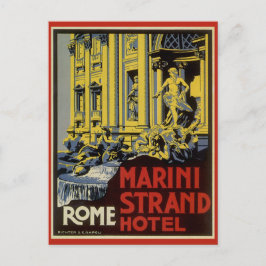 Vintage resor, Marini Strand Hotel, Rom, Italien Vykort