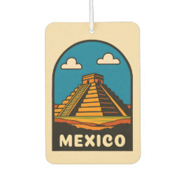 Vintage resor Mexiko Aztec Pyramid Retro Scenia