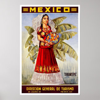 Vintage resor,Mexiko Poster