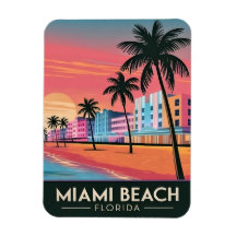 Vintage resor Miami Beach Florida Sunset Seaside