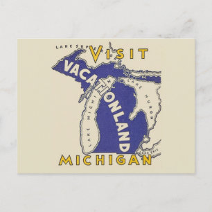 vintage resor - Michigan Vacationland Vykort