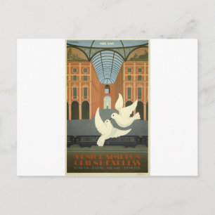 Vintage resor Milan Orient Express Vykort