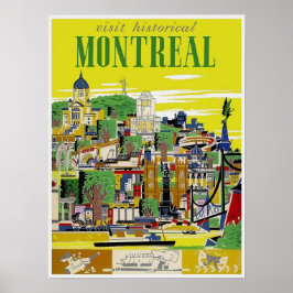 Vintage resor - Montreal - Quebec - Kanada Poster