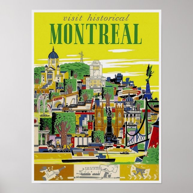 Vintage resor - Montreal - Quebec - Kanada Poster (Framsidan)