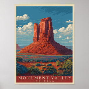 Vintage resor Monument Valley Arizona Poster