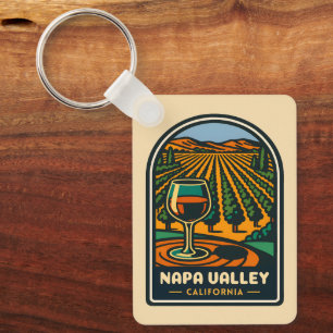 Vintage resor Napa Valley California Winery Retro Nyckelring