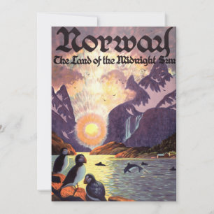 Vintage resor, Norge Fjord Land Midnight Sol