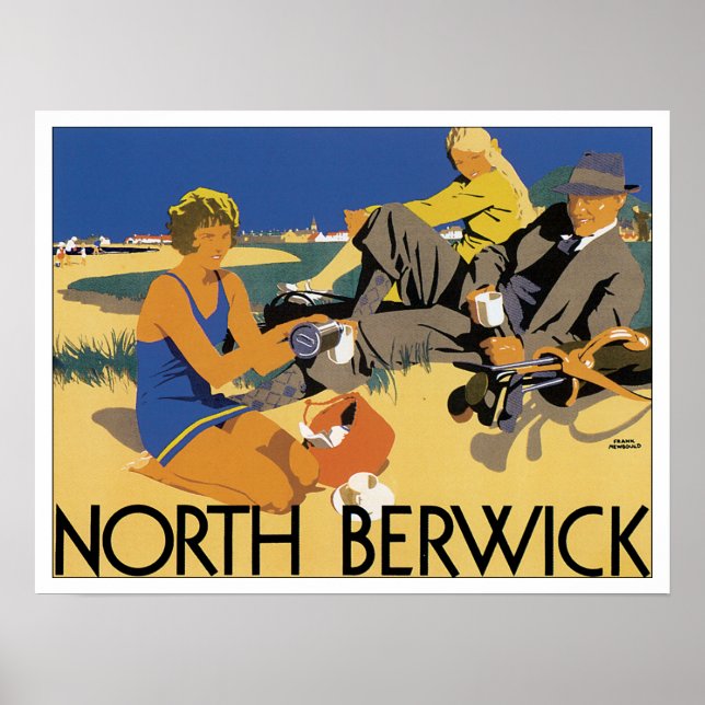 Vintage resor North Berwick Skottland Poster (Framsidan)