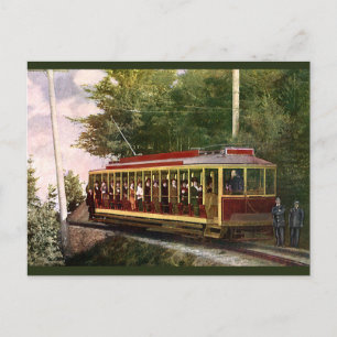 Vintage resor och Transport Electric Trolley Vykort
