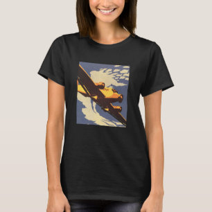 Vintage resor och transporter Flygplan flyger T Shirt