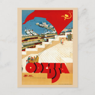 vintage resor Odessa Ukraina Sovjetunionen Vykort