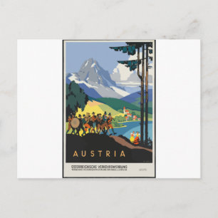 Vintage resor Österrike Vykort