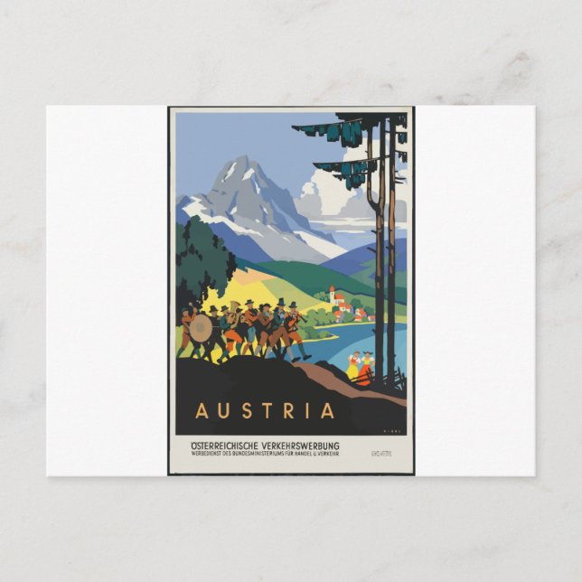 Vintage resor Österrike Vykort (Framsida)