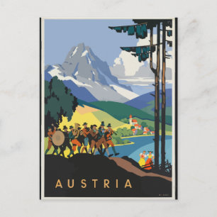 Vintage resor Österrike Vykort