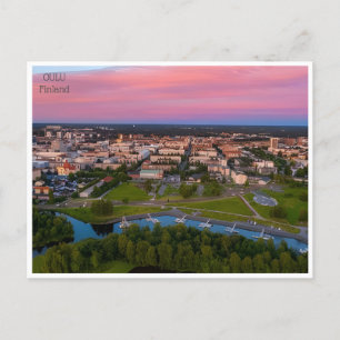 vintage resor Oulu Finland Finlande turism Vykort