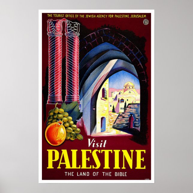 Vintage resor,Palestina Poster (Framsidan)