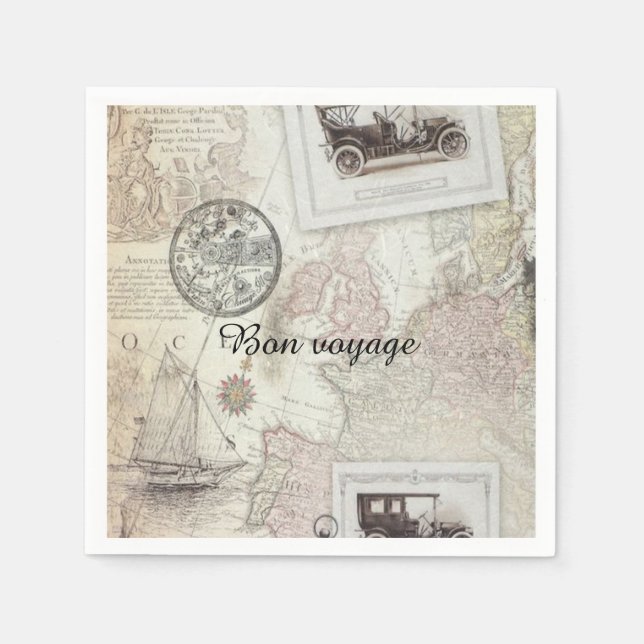 Vintage resor pappersservett (Framsidan)