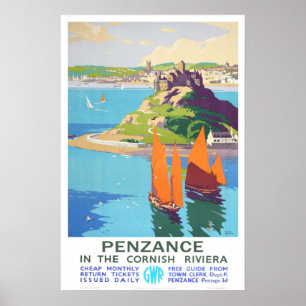 Vintage resor, Penzance. Poster