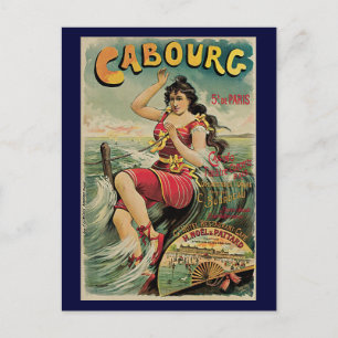 Vintage resor, persikoresort, Cabourg Frankrike Vykort