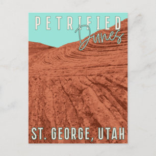 Vintage resor Petrified Dunes Utah sten formation Vykort