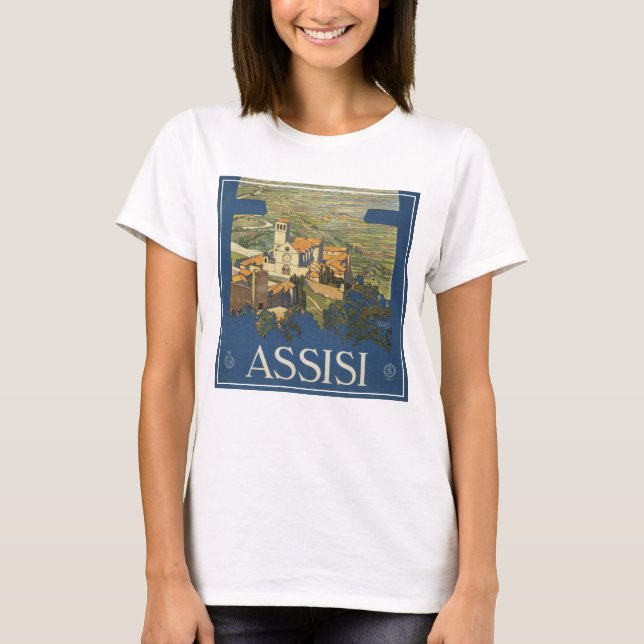 Vintage resor Poster assistans, Italien T Shirt (Framsida)